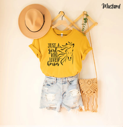 Just a Girl who Loves Horses Shirt, Horse Shirt