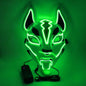 Neon LED Luminous Joker Mask with EL Wire - Halloween Carnival Costume Prop