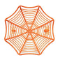 Halloween Candy Basket: Black Orange Spider Web Design for Trick or Treat Decoration