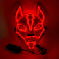 Neon LED Luminous Joker Mask with EL Wire - Halloween Carnival Costume Prop