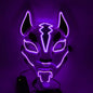 Neon LED Luminous Joker Mask with EL Wire - Halloween Carnival Costume Prop