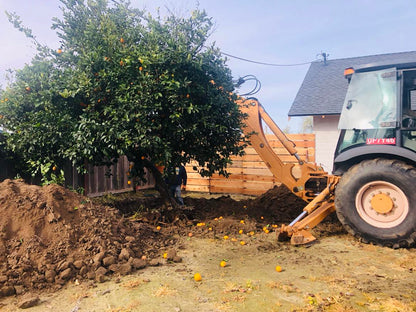 Backhoe loader rental with operator in Waterford, Ca.